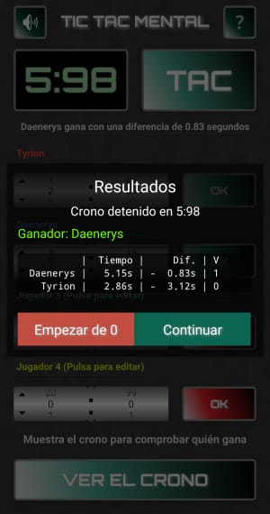 resultados tictac mental