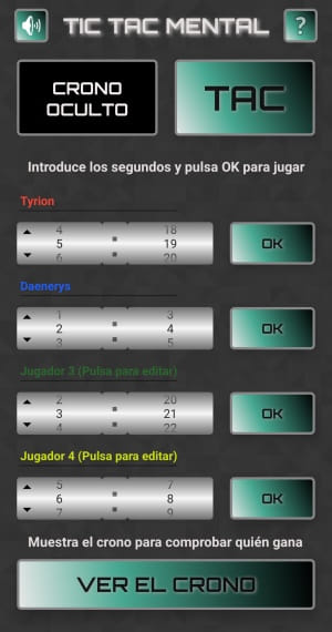 selección de tiempo tic tac mental